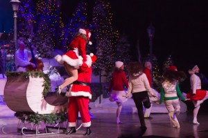 One of the colorful and exciting production numbers from the Andy Williams Christmas Show.