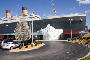 Branson's Titanic Museum Attraction  towers above the famed "Branson Strip."