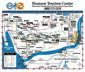 detailed map of Branson