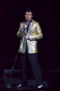 Dean Z, as Elvis, performing during performance of Legends in Concert.
