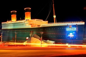 The Titanic Museum Attraction boards passengers for a unique "voyage" regardless of the weather. 