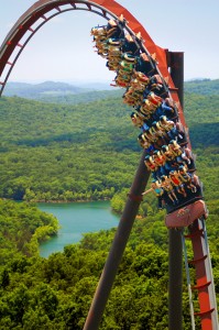 Silver Dollar City's iconic world class coaster "Wildfire." 