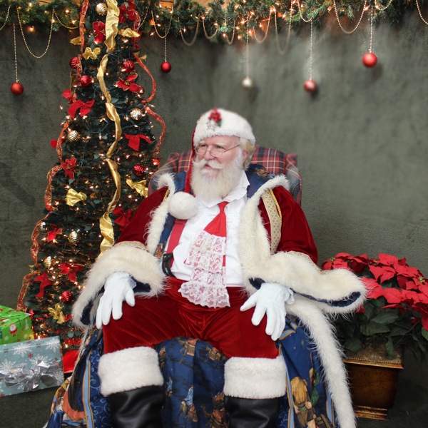 Santa waiting to talk with children in Branson about what they want for Christmas. 