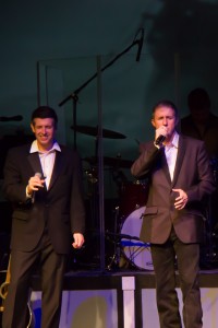 Matt, left, and Mark Rankin during their inspirational performance of  "The Amnchor Holds