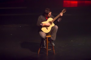 Adam Hughes during his acoustical guitar performance.