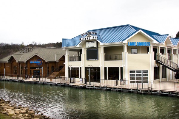 Portion of Main Street Marina and entrance to Main Street Lake Cruises awaiting installation of ramps and final adjustments.