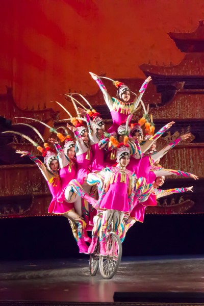 Just one of the colorful and exciting acts that kids and their families will see in the "Acrobats of China."