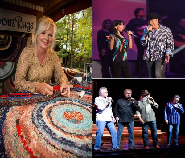 One of the over 115 craftsmen who will be demonstrating at Silver Dollar City's National Harvest & Cowboy Festival; Clay & Tina Cooper performing in "Clay Cooper's Country Express;" and the Oak Ridge Boys.